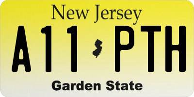NJ license plate A11PTH
