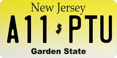 NJ license plate A11PTU