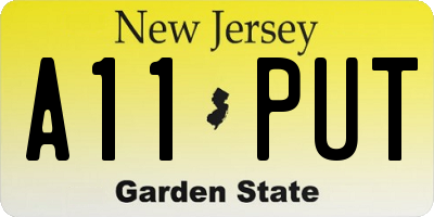 NJ license plate A11PUT
