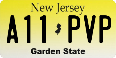 NJ license plate A11PVP