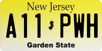 NJ license plate A11PWH