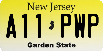 NJ license plate A11PWP