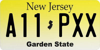 NJ license plate A11PXX
