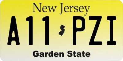 NJ license plate A11PZI