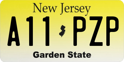 NJ license plate A11PZP