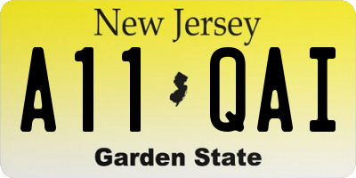NJ license plate A11QAI