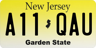 NJ license plate A11QAU