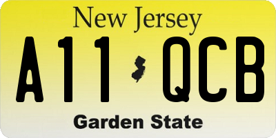 NJ license plate A11QCB