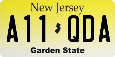 NJ license plate A11QDA