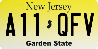 NJ license plate A11QFV