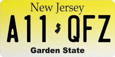NJ license plate A11QFZ