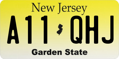 NJ license plate A11QHJ
