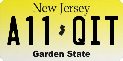 NJ license plate A11QIT