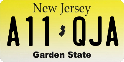 NJ license plate A11QJA