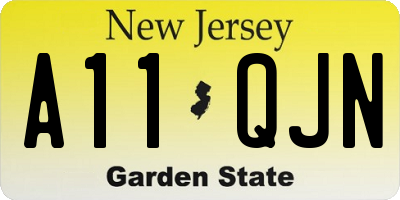 NJ license plate A11QJN
