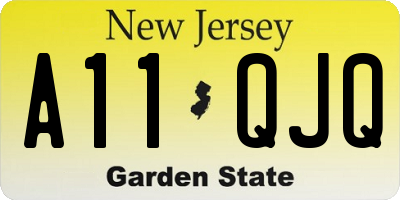 NJ license plate A11QJQ