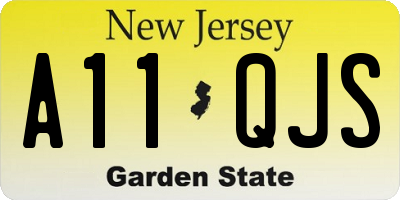 NJ license plate A11QJS