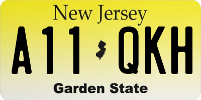 NJ license plate A11QKH
