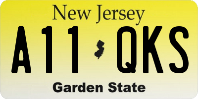 NJ license plate A11QKS