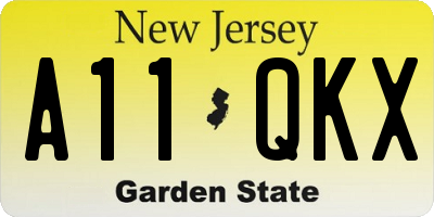 NJ license plate A11QKX