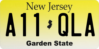 NJ license plate A11QLA
