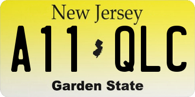 NJ license plate A11QLC