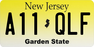 NJ license plate A11QLF