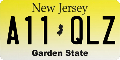 NJ license plate A11QLZ