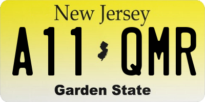NJ license plate A11QMR