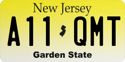 NJ license plate A11QMT