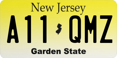 NJ license plate A11QMZ