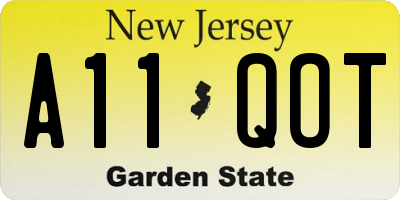NJ license plate A11QOT