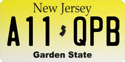 NJ license plate A11QPB