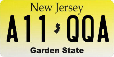 NJ license plate A11QQA