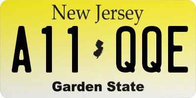 NJ license plate A11QQE