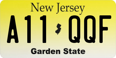 NJ license plate A11QQF