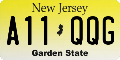 NJ license plate A11QQG