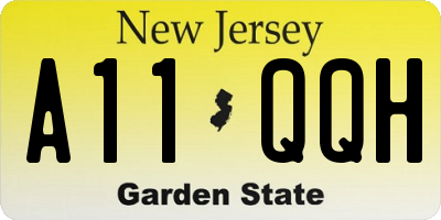 NJ license plate A11QQH