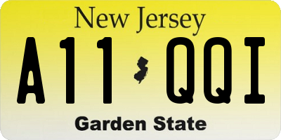 NJ license plate A11QQI