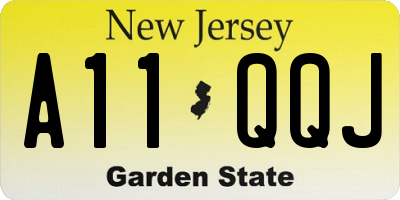 NJ license plate A11QQJ