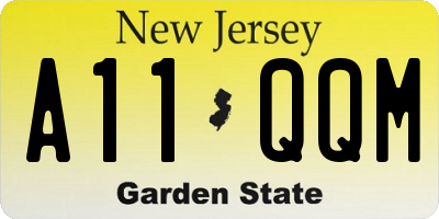 NJ license plate A11QQM