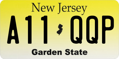 NJ license plate A11QQP