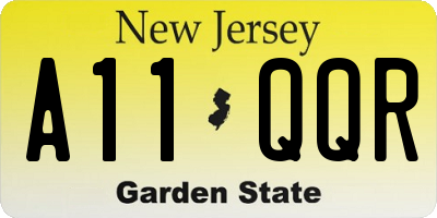 NJ license plate A11QQR