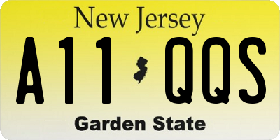 NJ license plate A11QQS