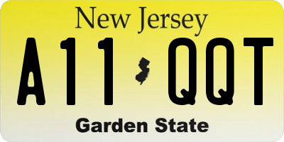 NJ license plate A11QQT