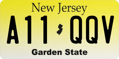 NJ license plate A11QQV