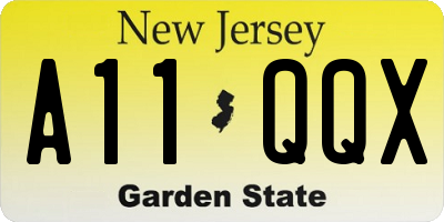 NJ license plate A11QQX