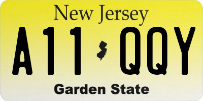 NJ license plate A11QQY