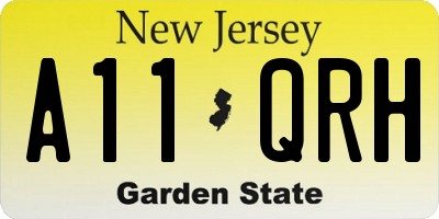 NJ license plate A11QRH