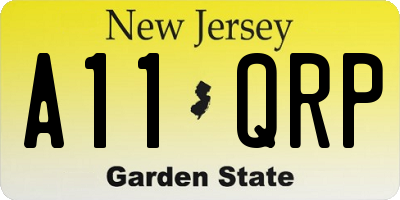 NJ license plate A11QRP